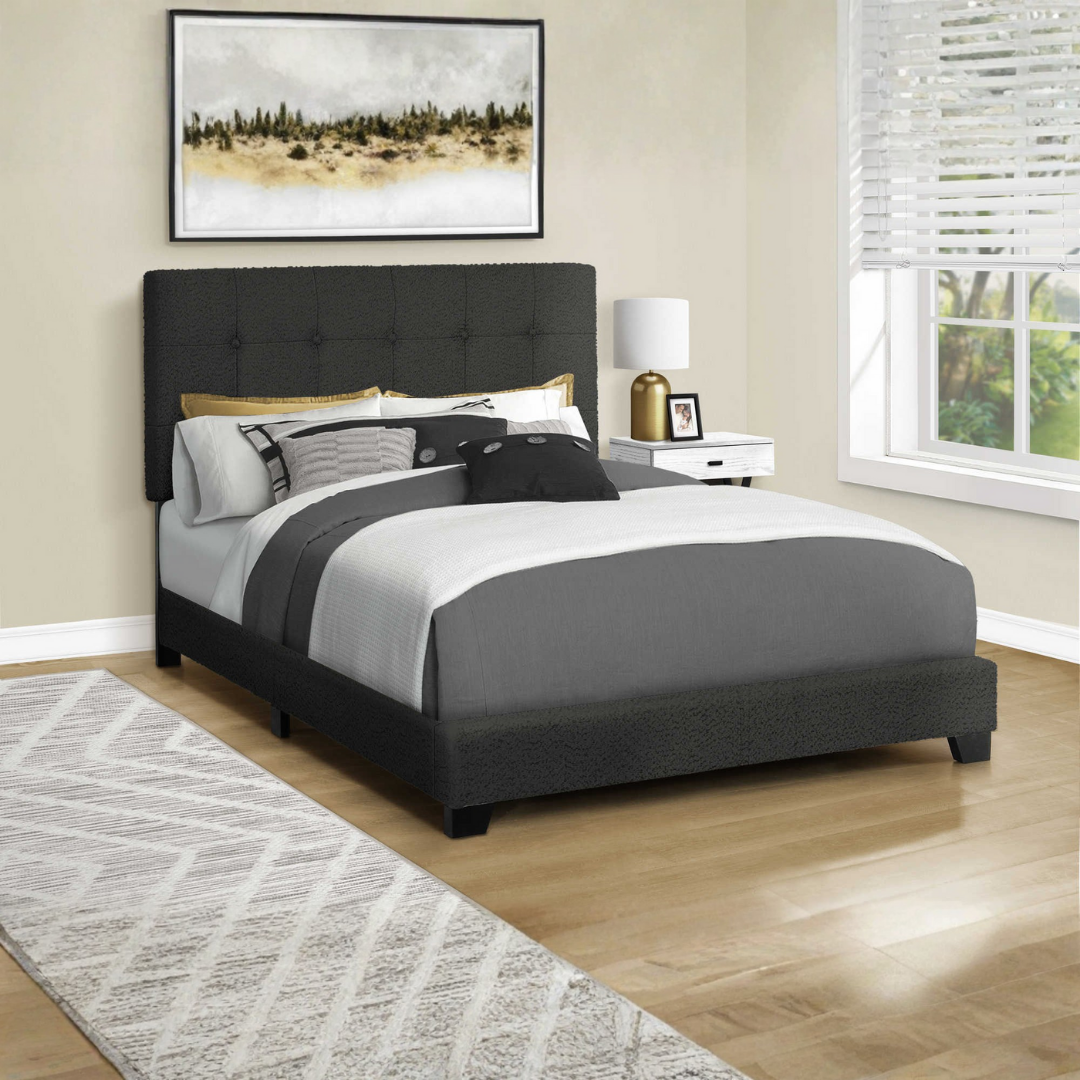 Bourel – Lit double – Boucle (Noir)