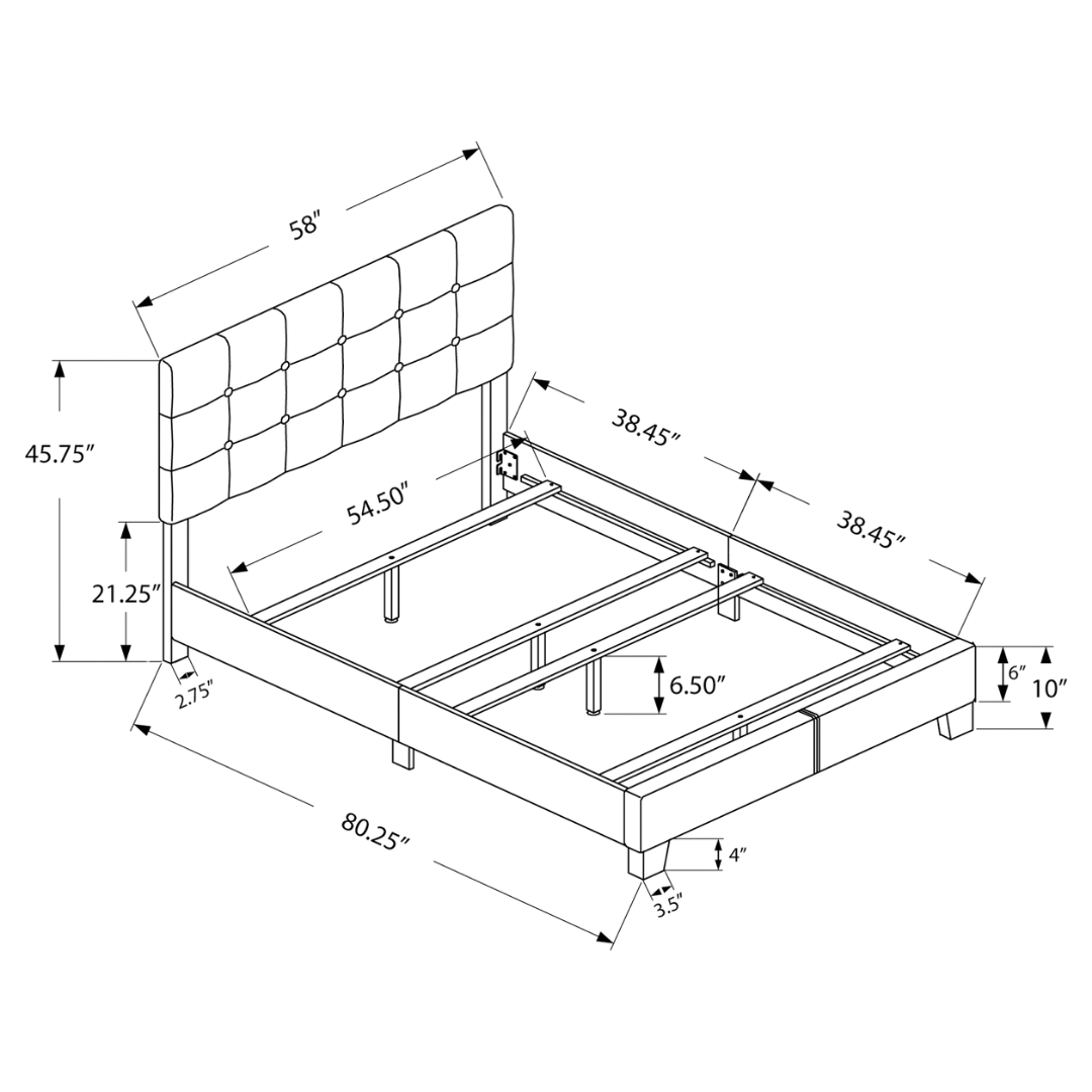 Bourel – Lit double – Boucle (Noir)