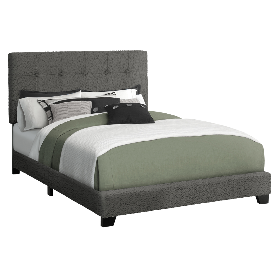 Bourel – Lit double – Boucle (Gris foncé)