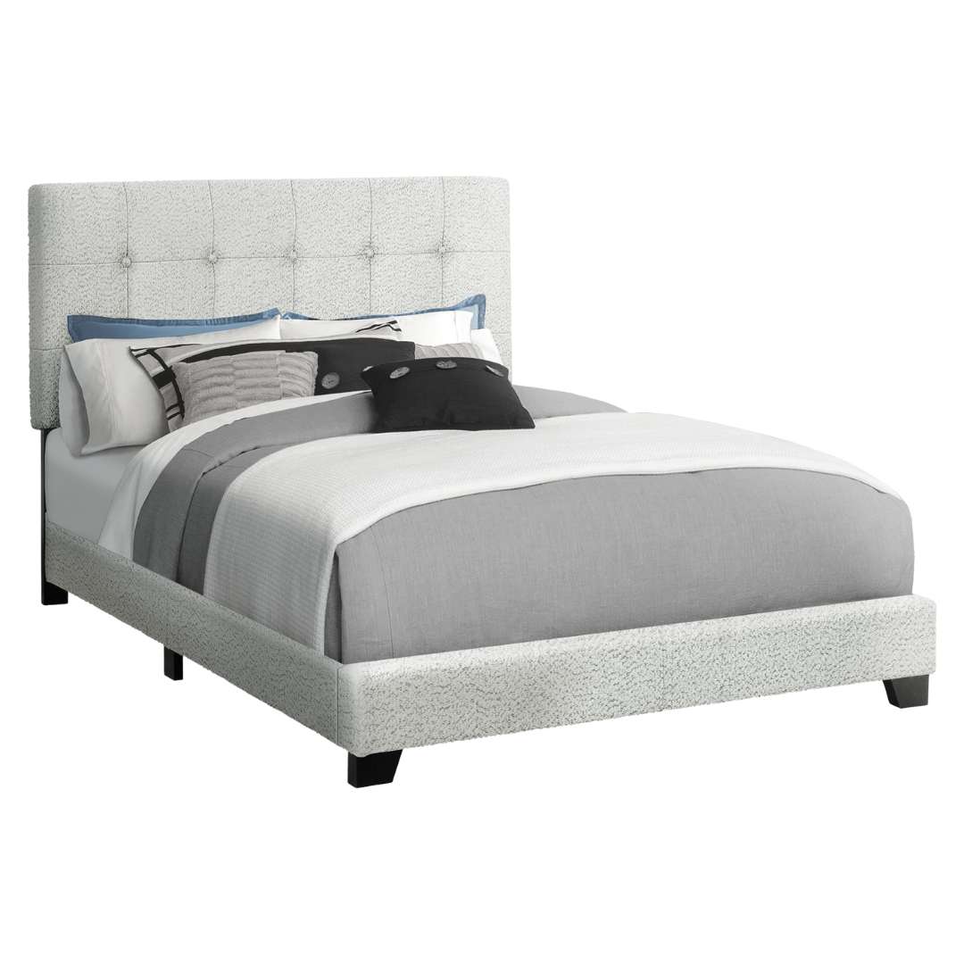 Bourel – Lit double – Boucle (Gris clair)