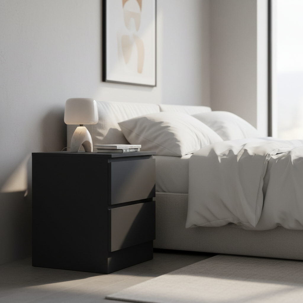 Bravaro – Table de nuit – Noire