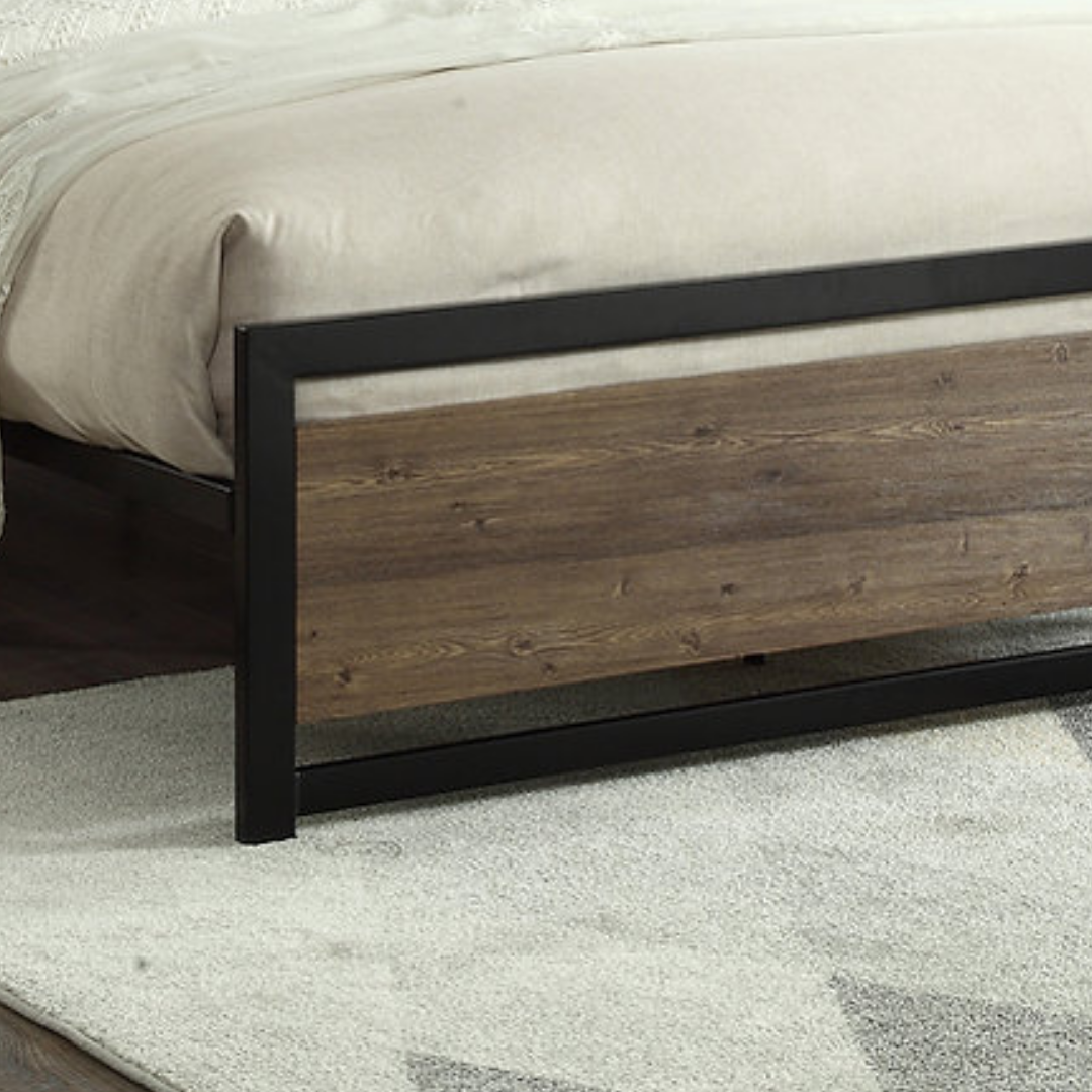 Bravox – Lit double – Métal/Bois