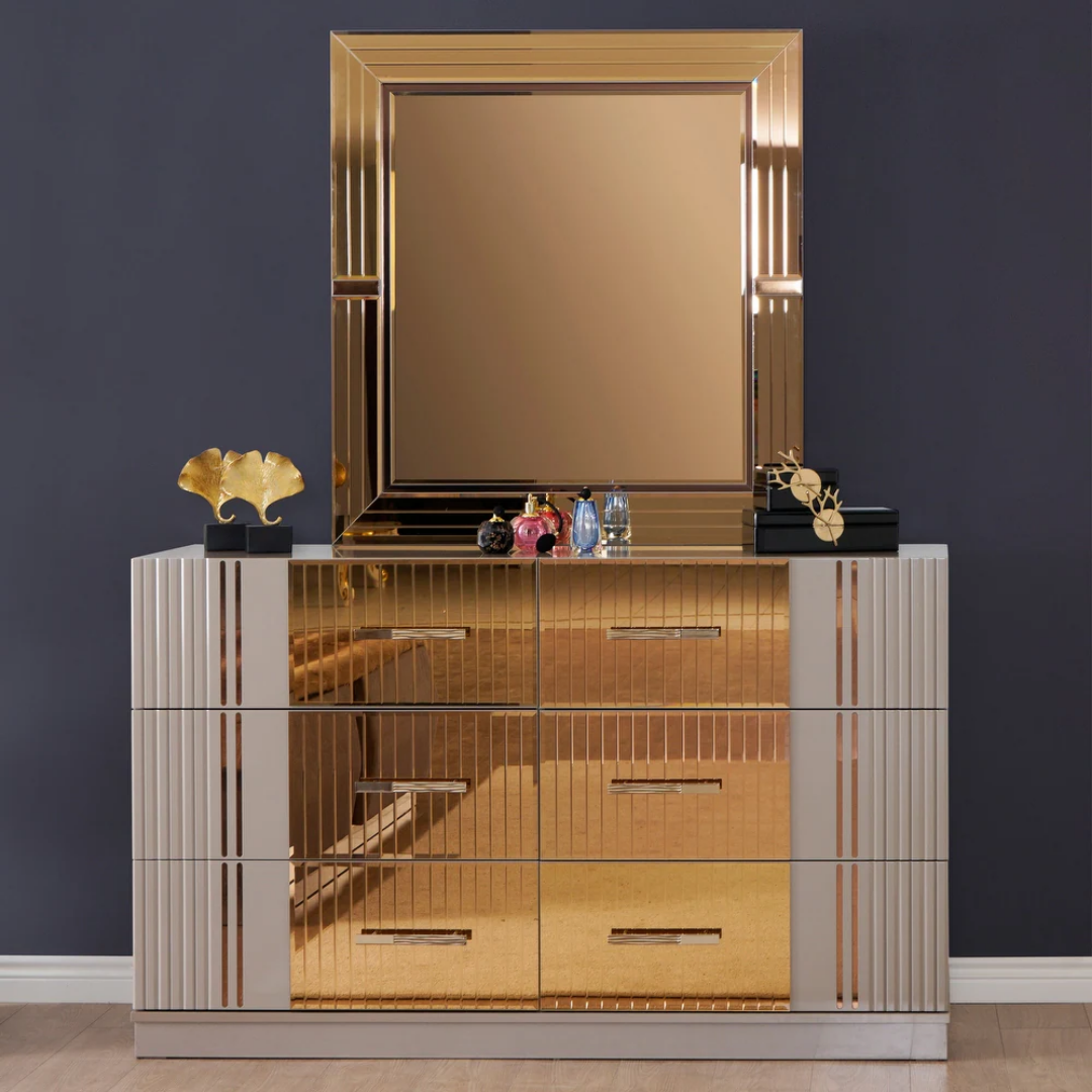 Bronzelo – Bedroom Set – King – Riversand/Bronze