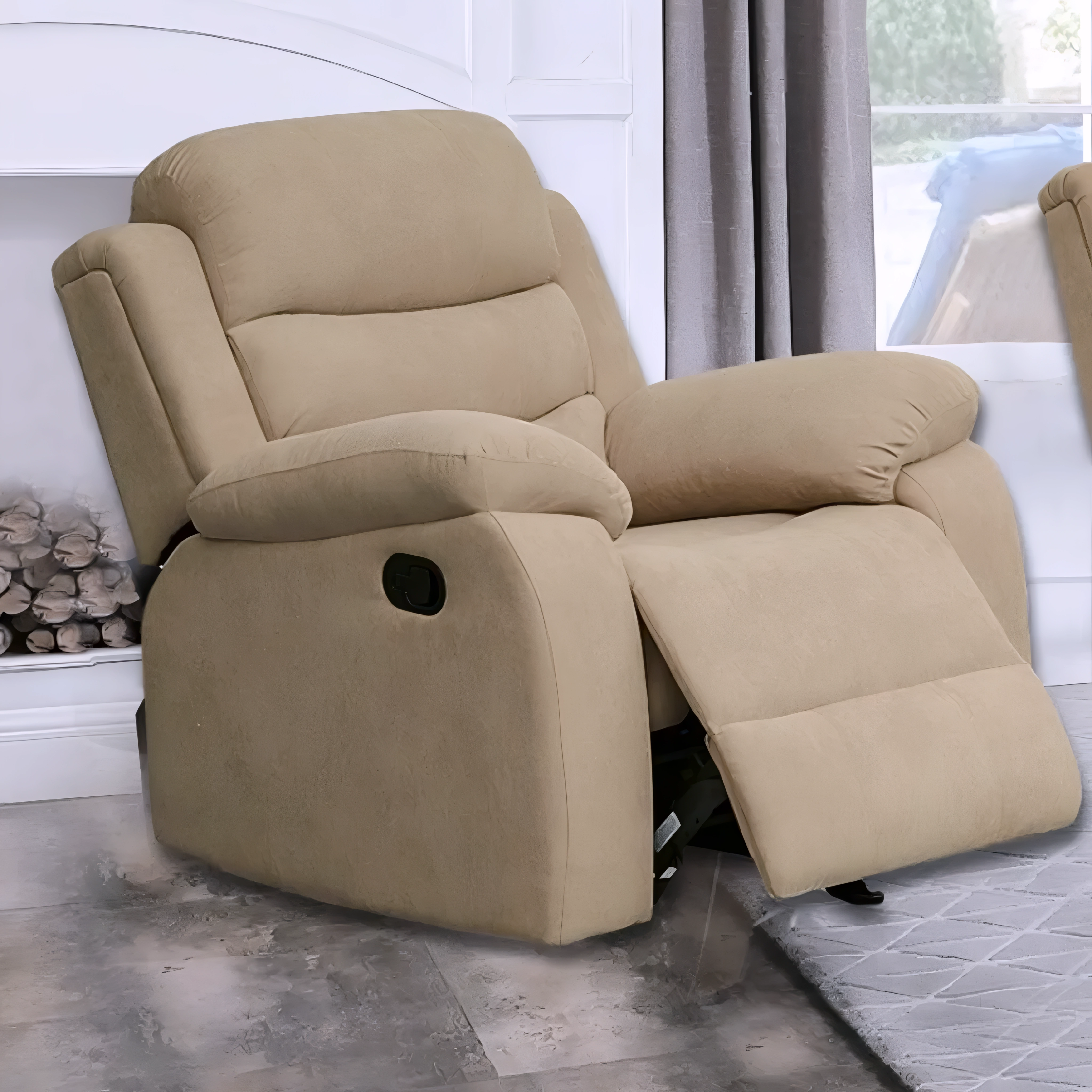 Casa – Recliner Set – Beige Fabric