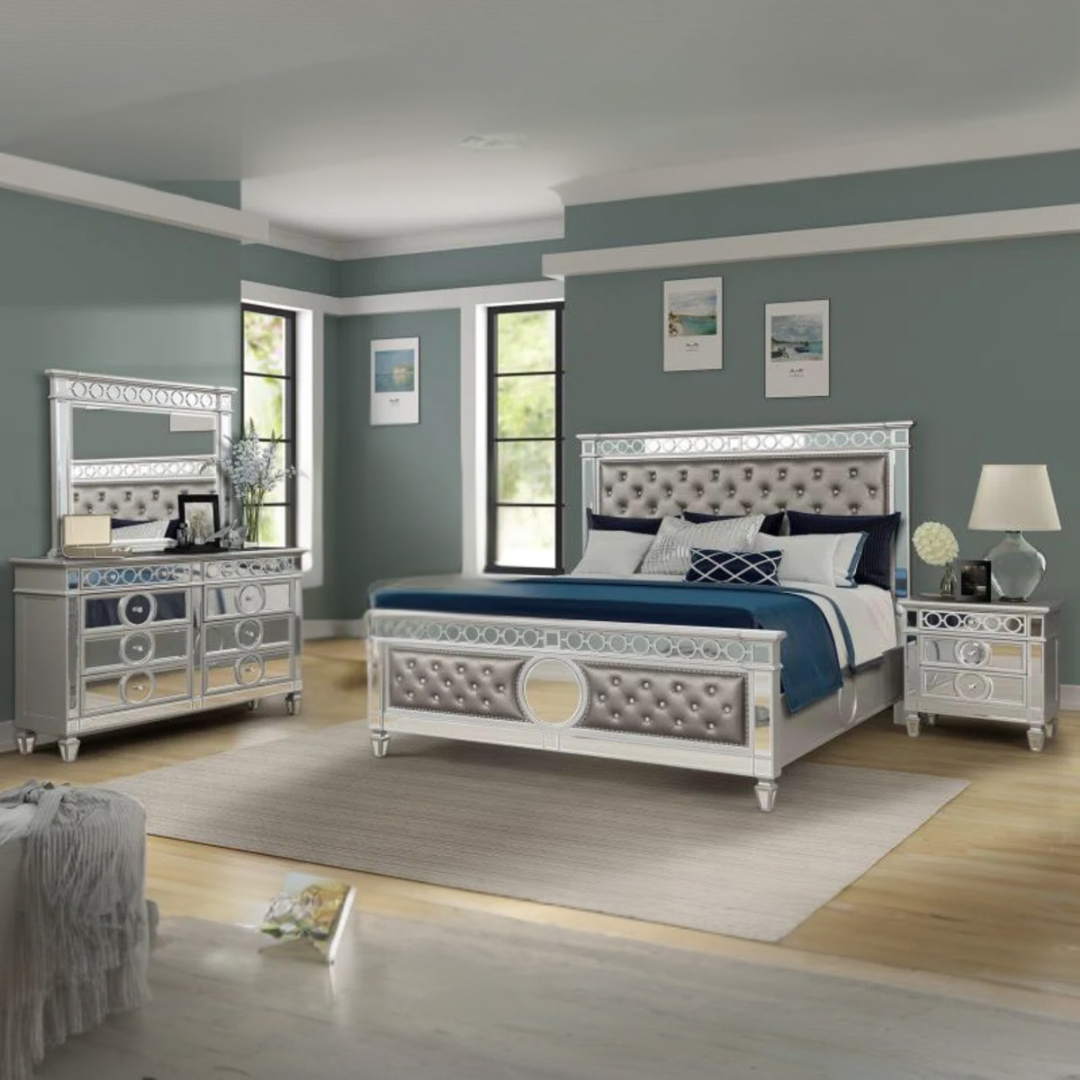 Circellia – Ensemble de chambre à coucher – Queen – Argent