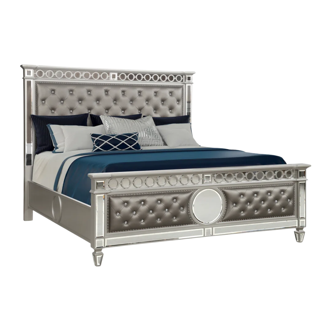 Circellia – Ensemble de chambre à coucher – Queen – Argent