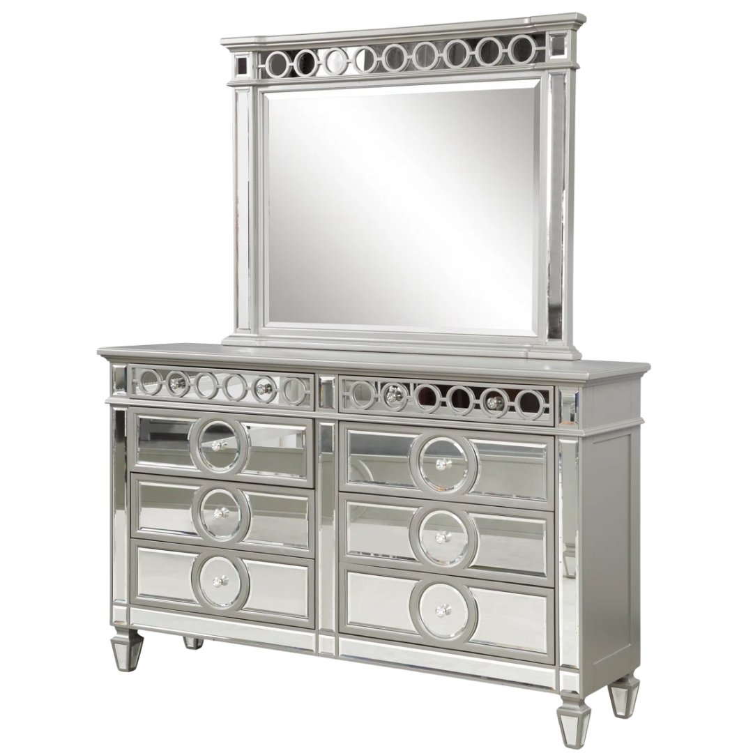 Circellia – Ensemble de chambre à coucher – Queen – Argent