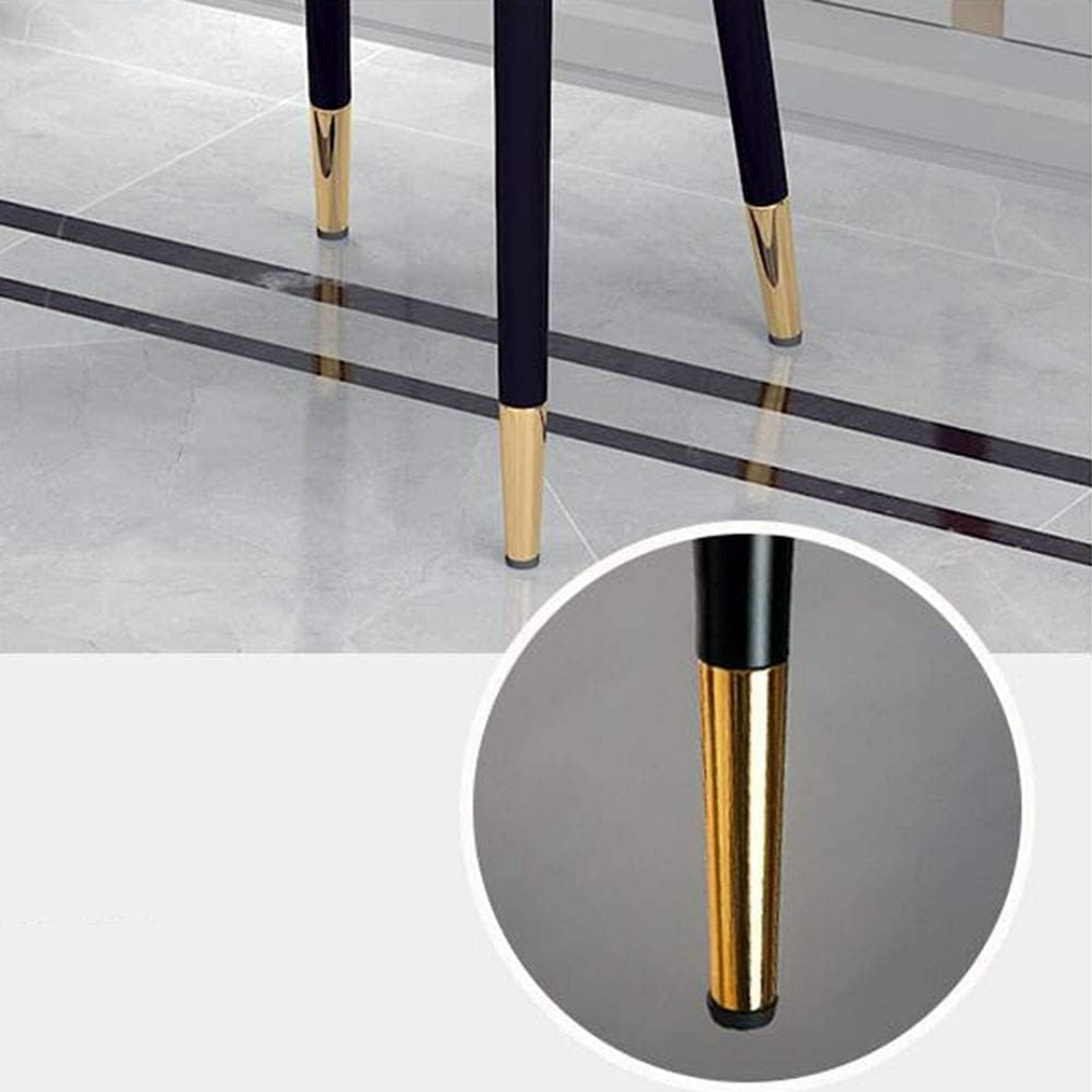 Avora – Lot de 2 – Chaise de salle à manger en tissu peluche crème