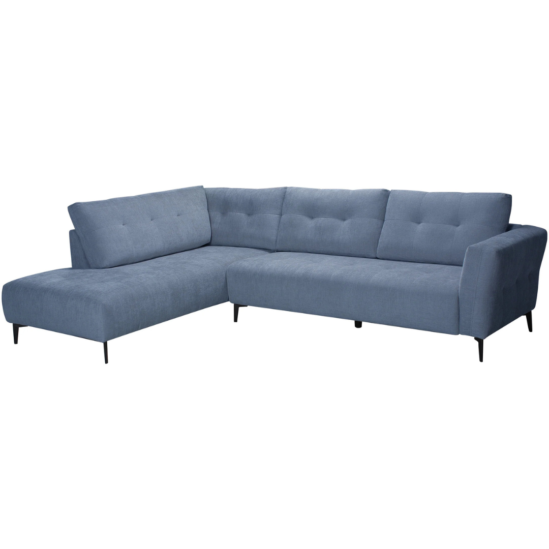 Domus – Canapé d'angle – Tissu bleu