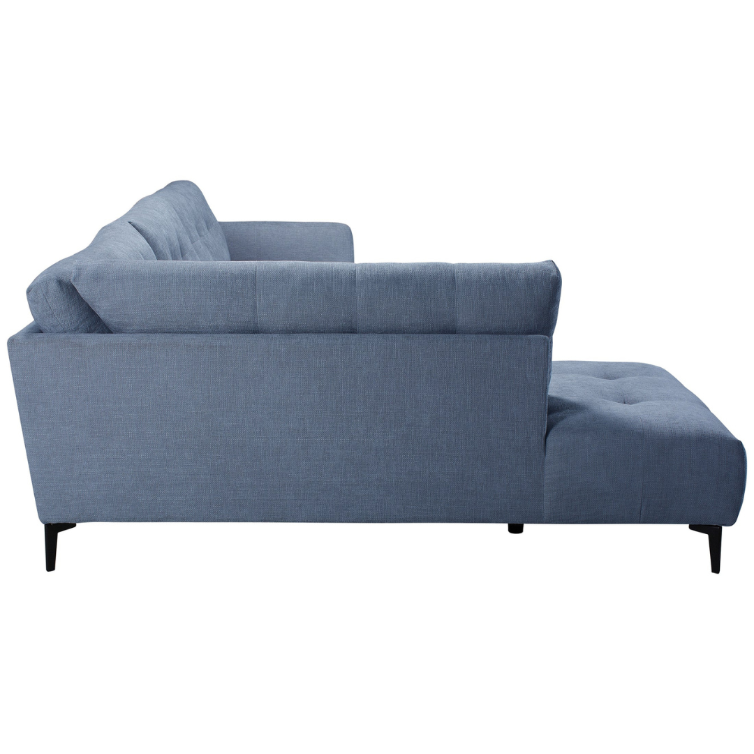 Domus – Canapé d'angle – Tissu bleu