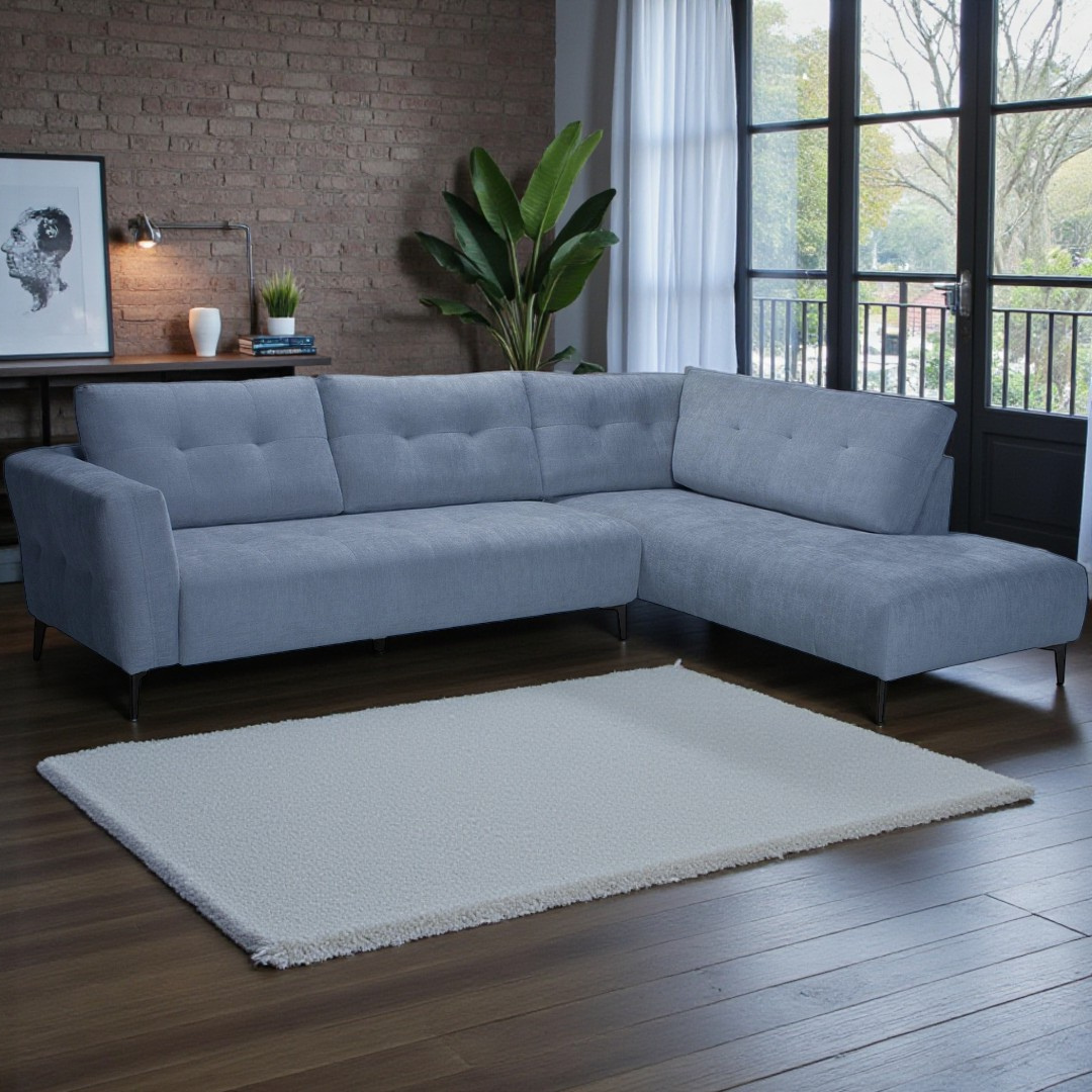 Domus – Sofa Sectional – Blue Fabric