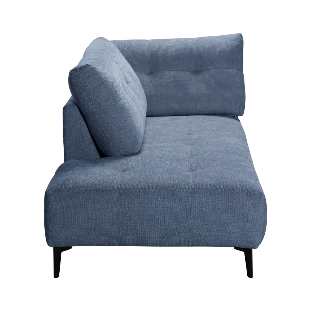Domus – Canapé d'angle – Tissu bleu
