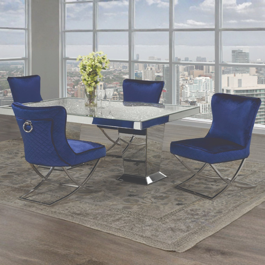 Nobile – Service de table – Cristal / Velours bleu