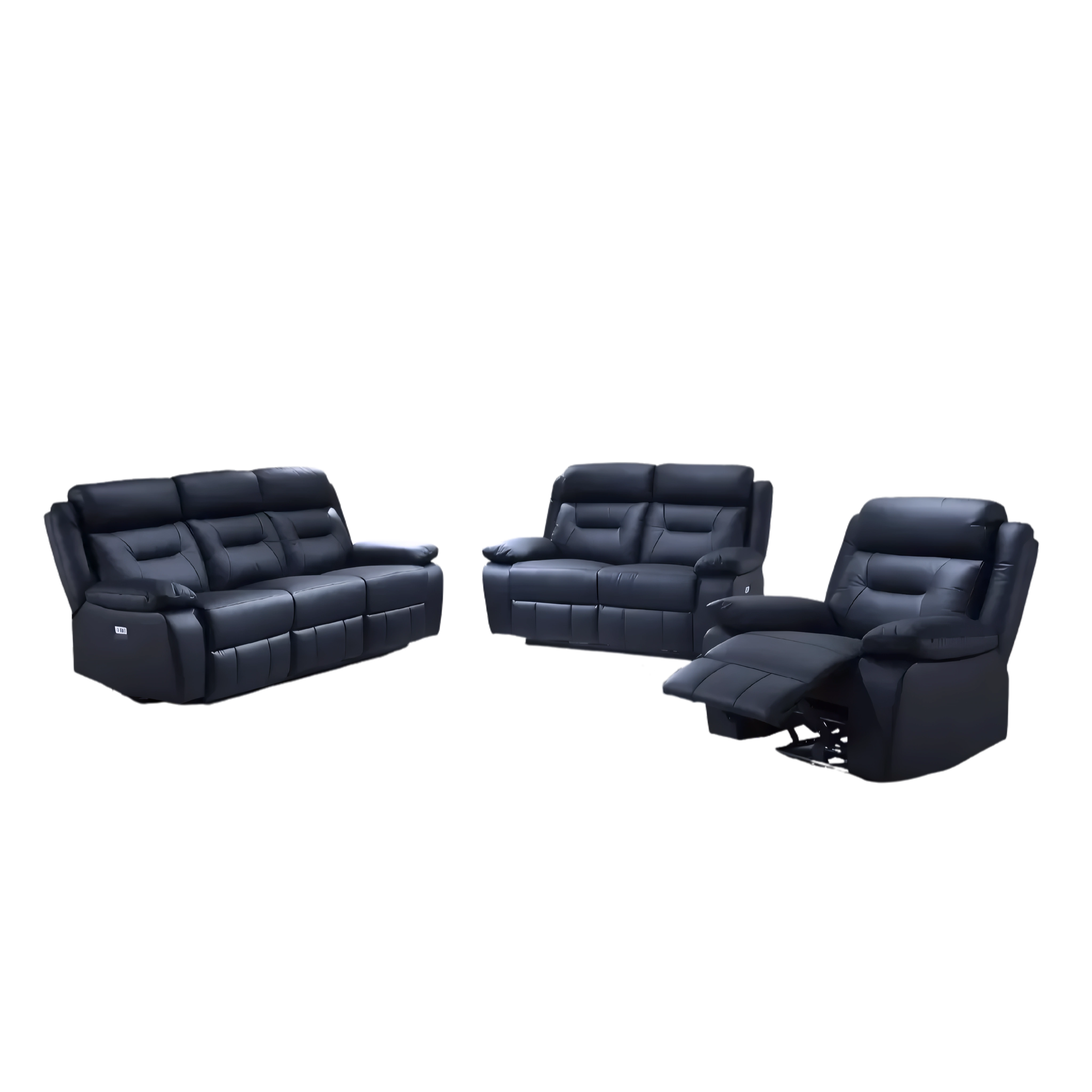 Dalten – Power Recliner Set – Black