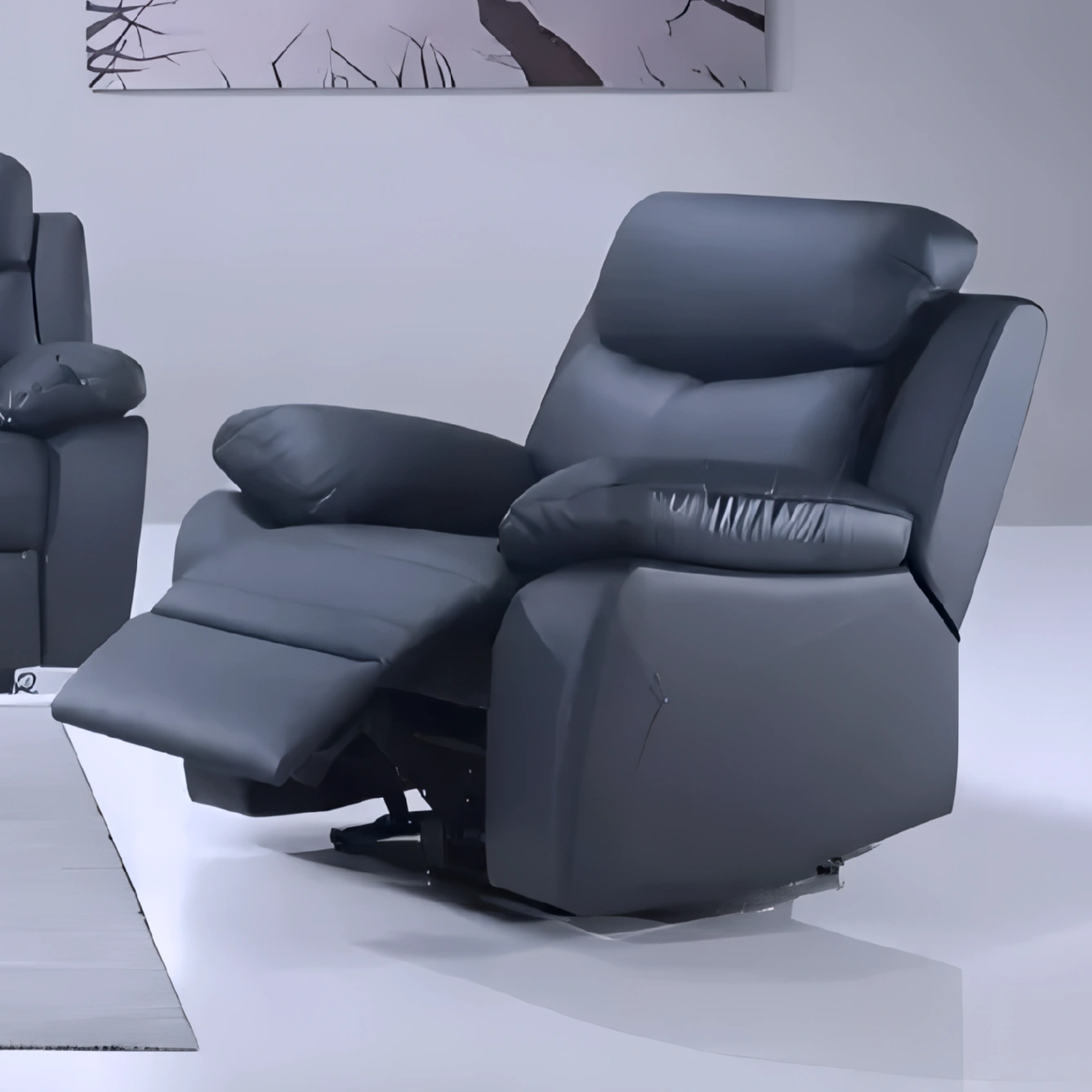 Dalten – Power Recliner Set – Genuine Leather/Match – Grey