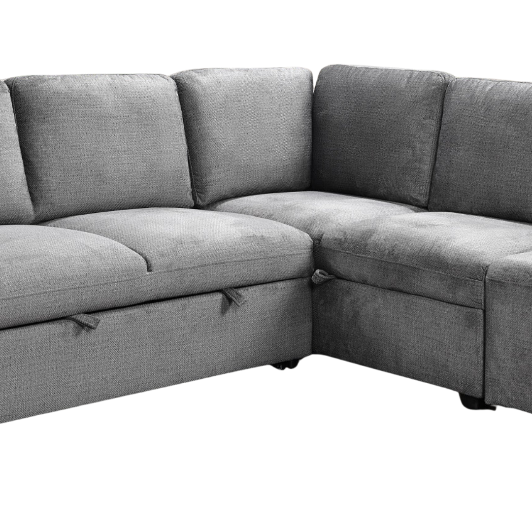 Dellali – Canapé-lit d'angle – Gris