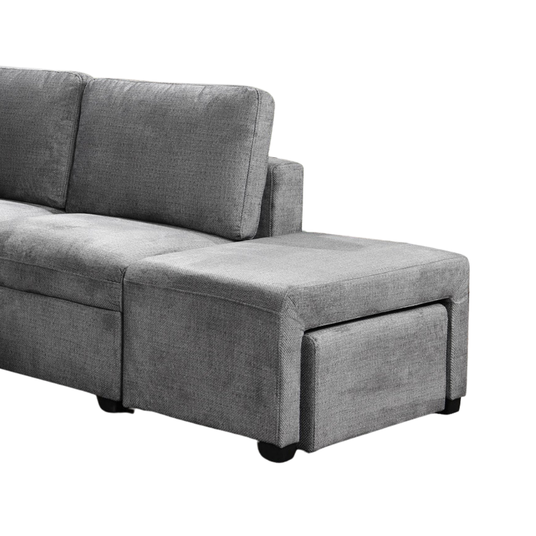 Dellali – Canapé-lit d'angle – Gris