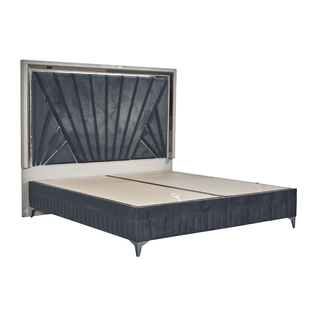 Diamara – Ensemble de chambre à coucher – King – Laque grise