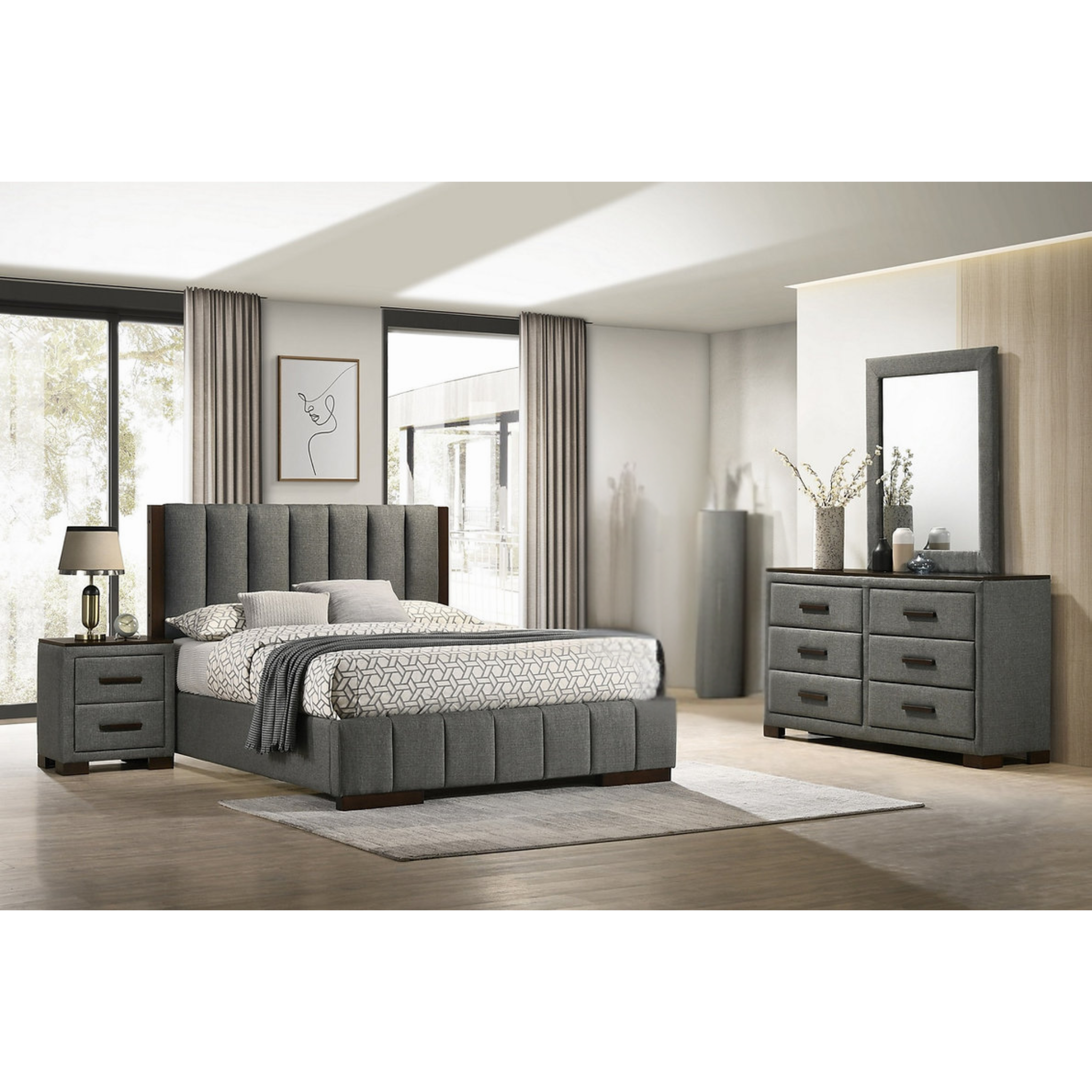 King Bedroom Set – Dylan Dark Grey