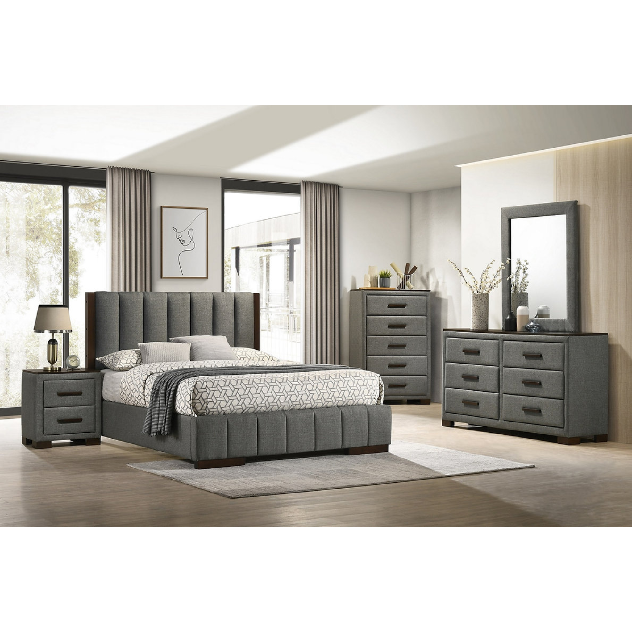 King Bedroom Set – Dylan Dark Grey