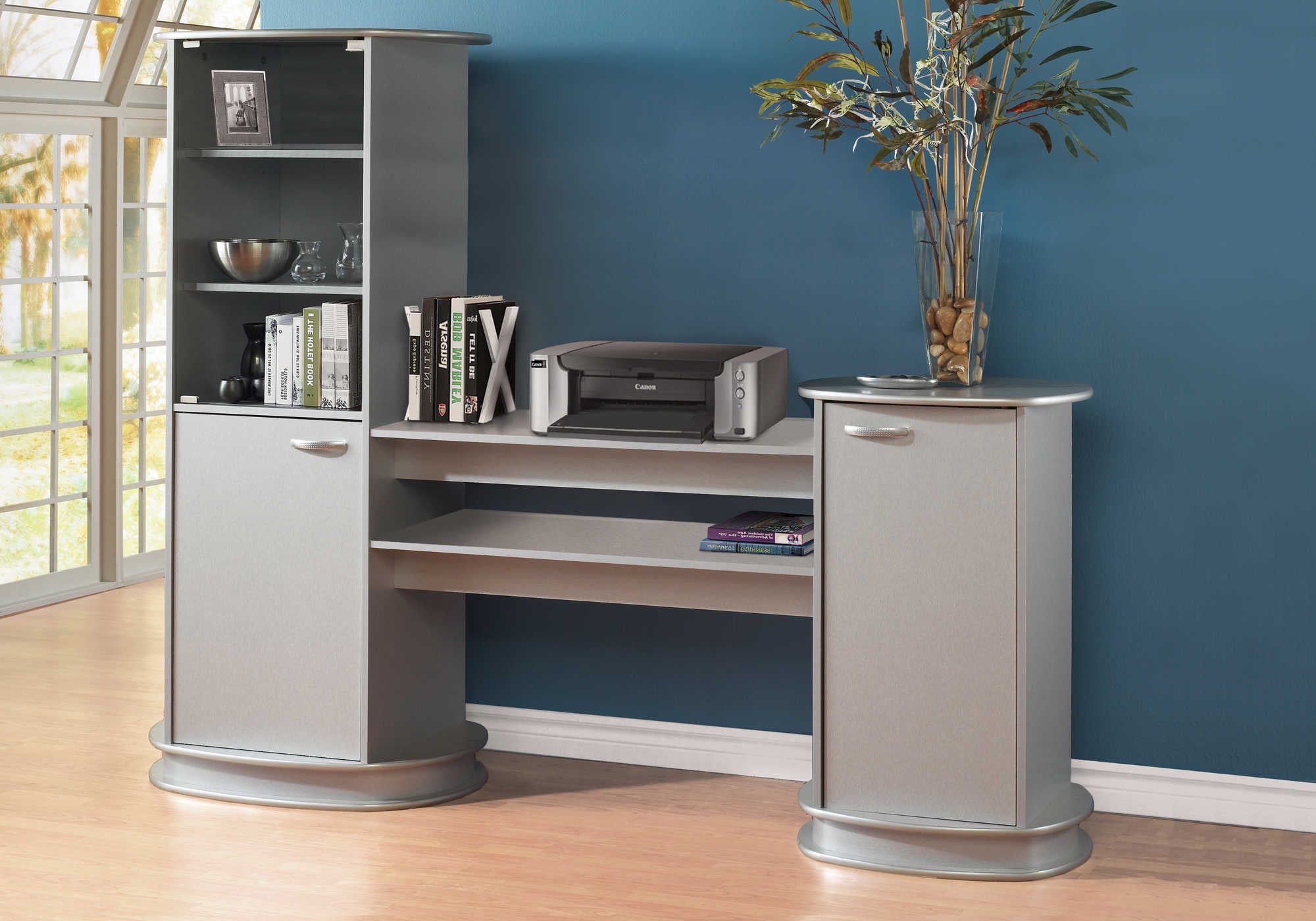 BOOKCASE - GREY / STORAGE UNIT # ET 1008