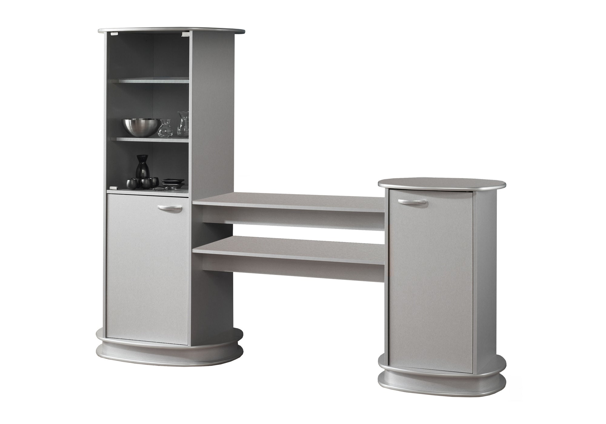 BOOKCASE - GREY / STORAGE UNIT # ET 1008