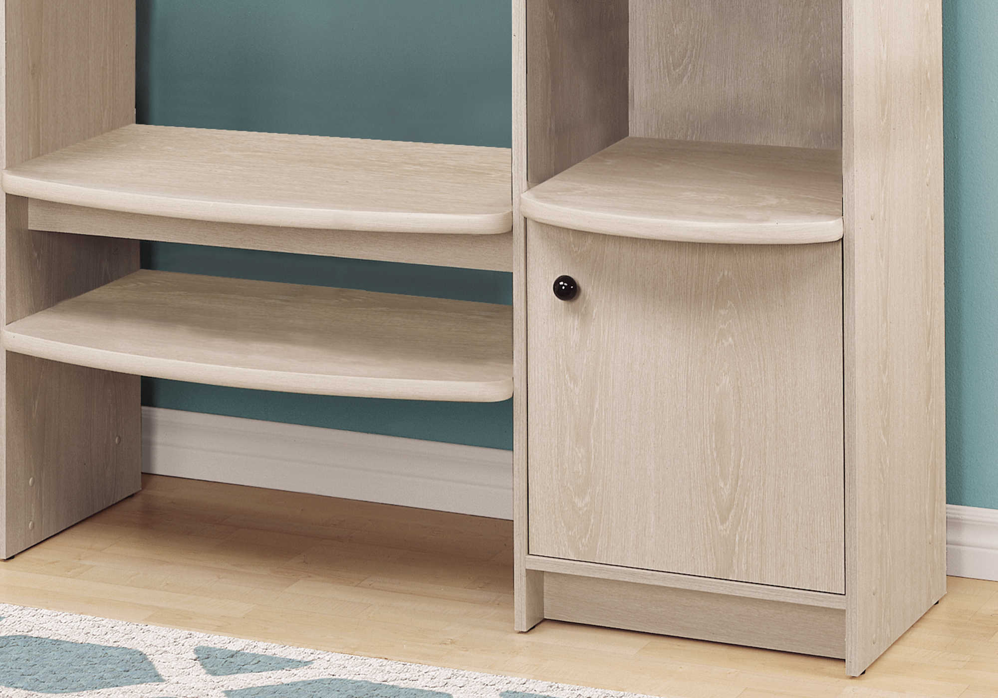 BOOKCASE - WASHED OAK / STORAGE UNIT # ET 4600