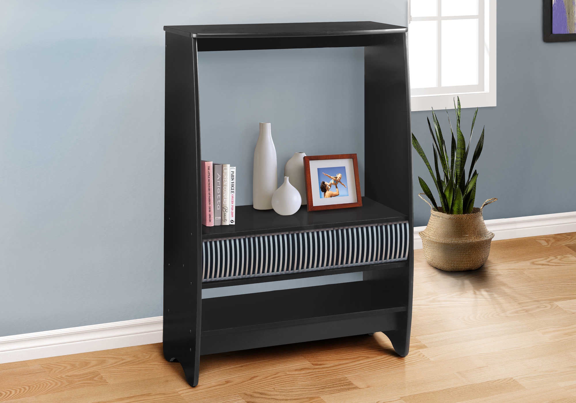 BOOKCASE - BLACK / STORAGE UNIT # ET 9000
