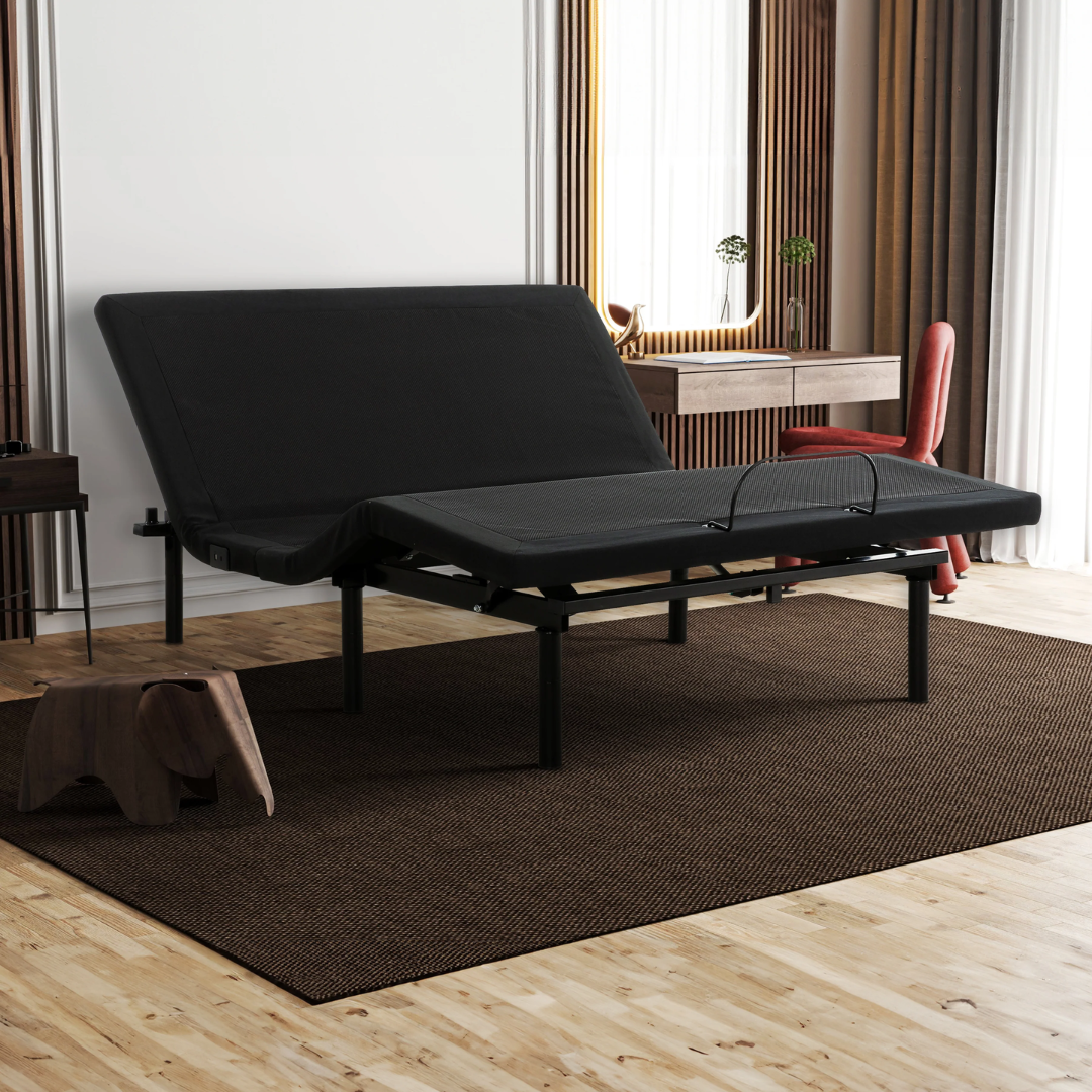 Sommier articulé Edgion avec position zéro gravité et ports USB/USB-C – 1 place et demie / 2 places / Queen / King