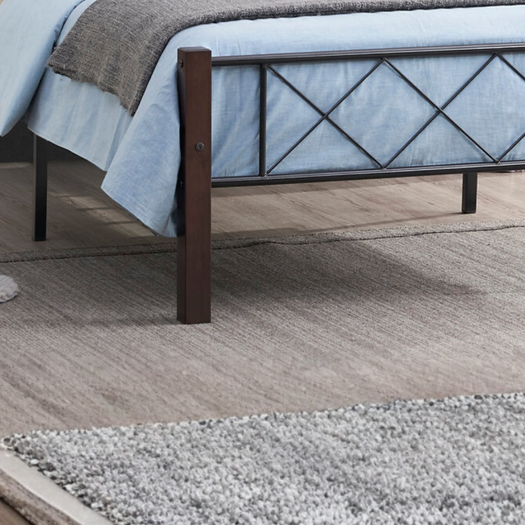 Ervyn – Lit double – Métal/Bois