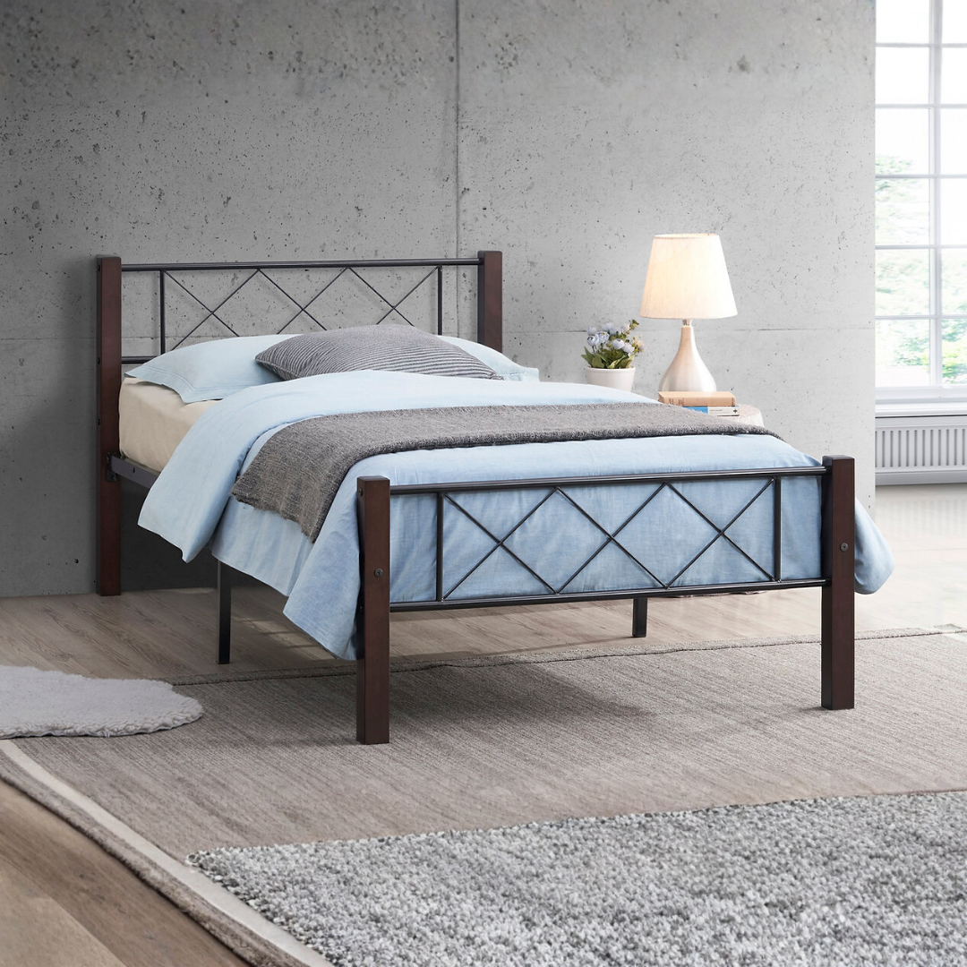 Ervyn – Lit simple – Métal/Bois