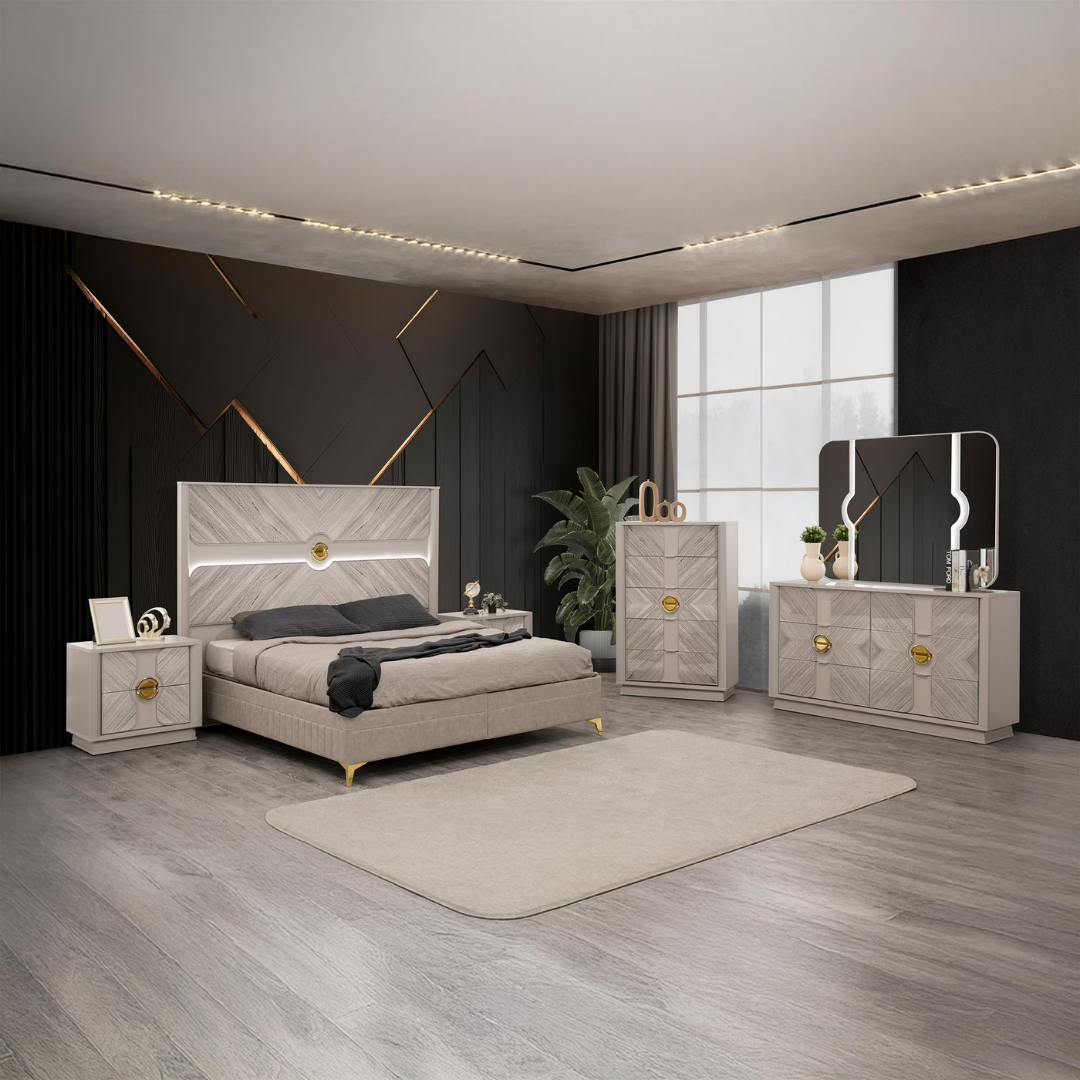 Eucalyon – Bedroom Set – Queen – Beige Eucalyptus