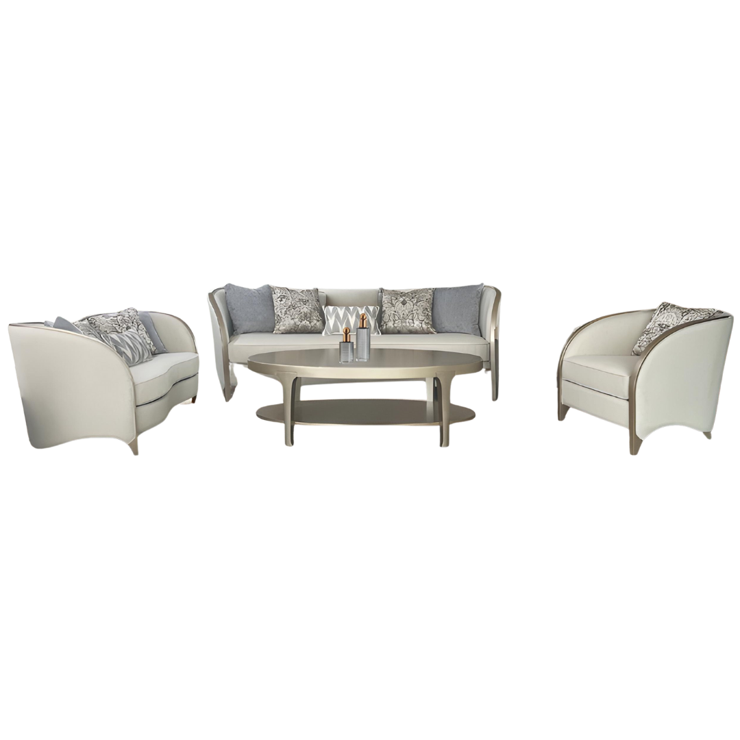 Farel – Fabric Sofa Set – Beige