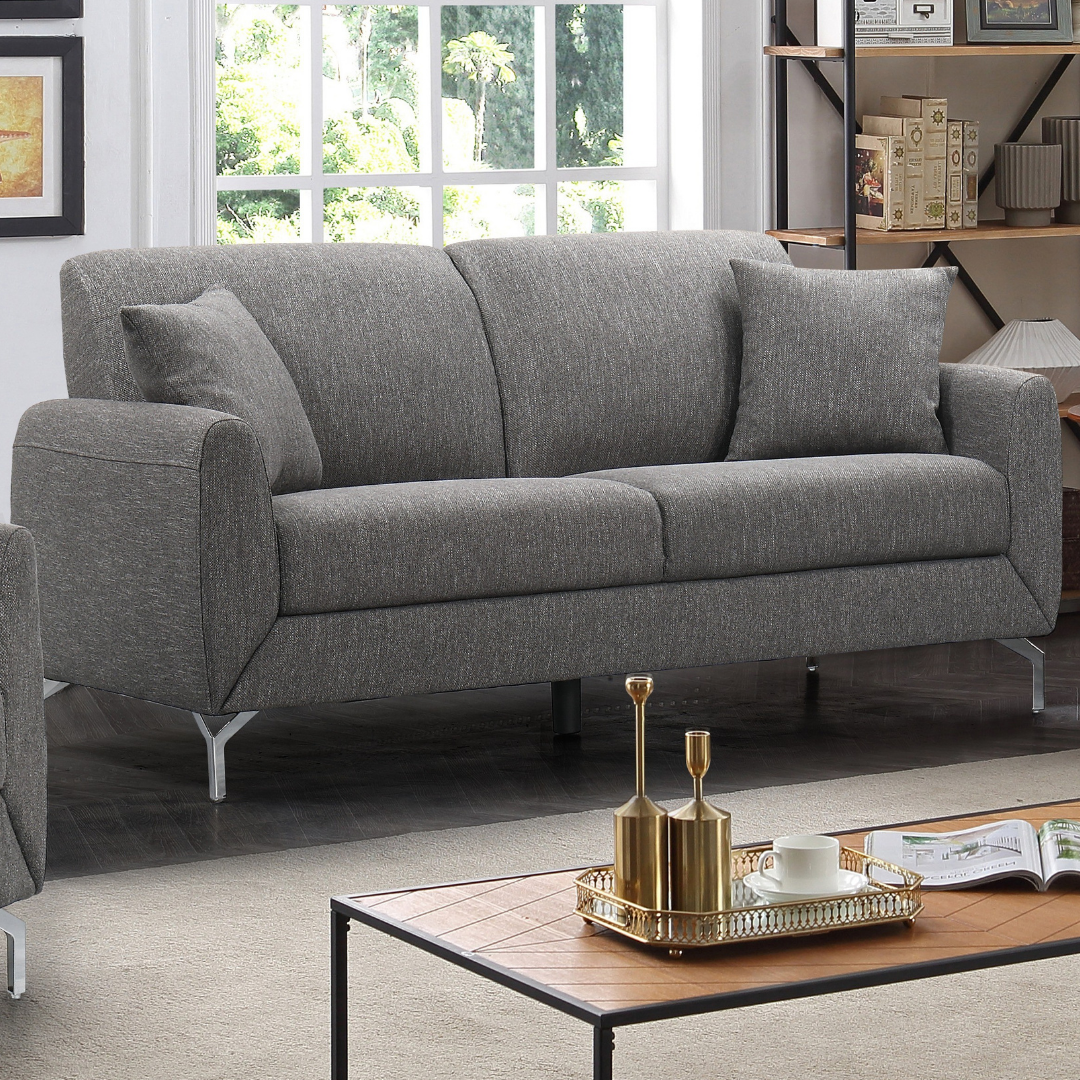 Faros – Fabric Living Room Set – Modern Design – Grey