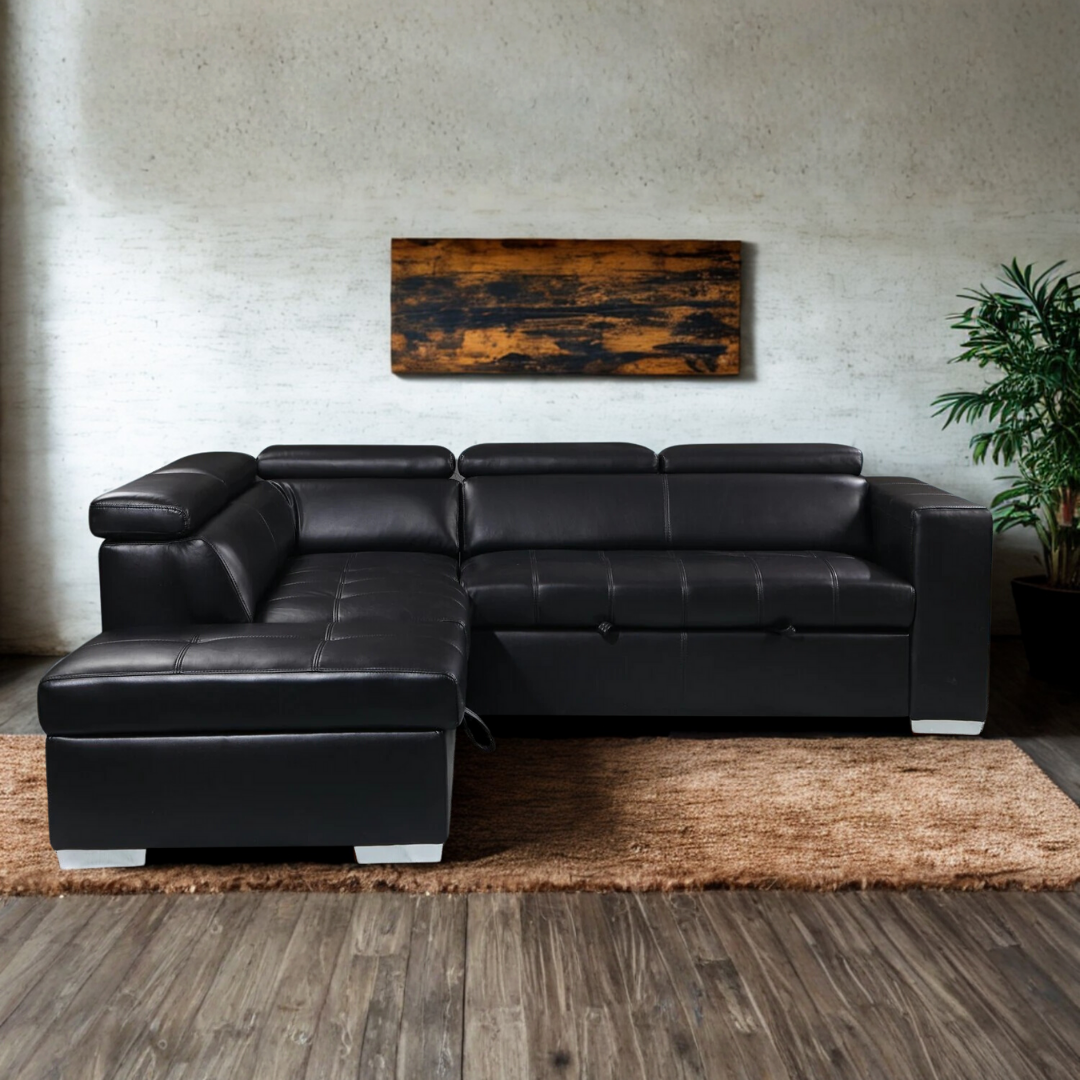 Fenrik – Canapé-lit sectionnel – Noir