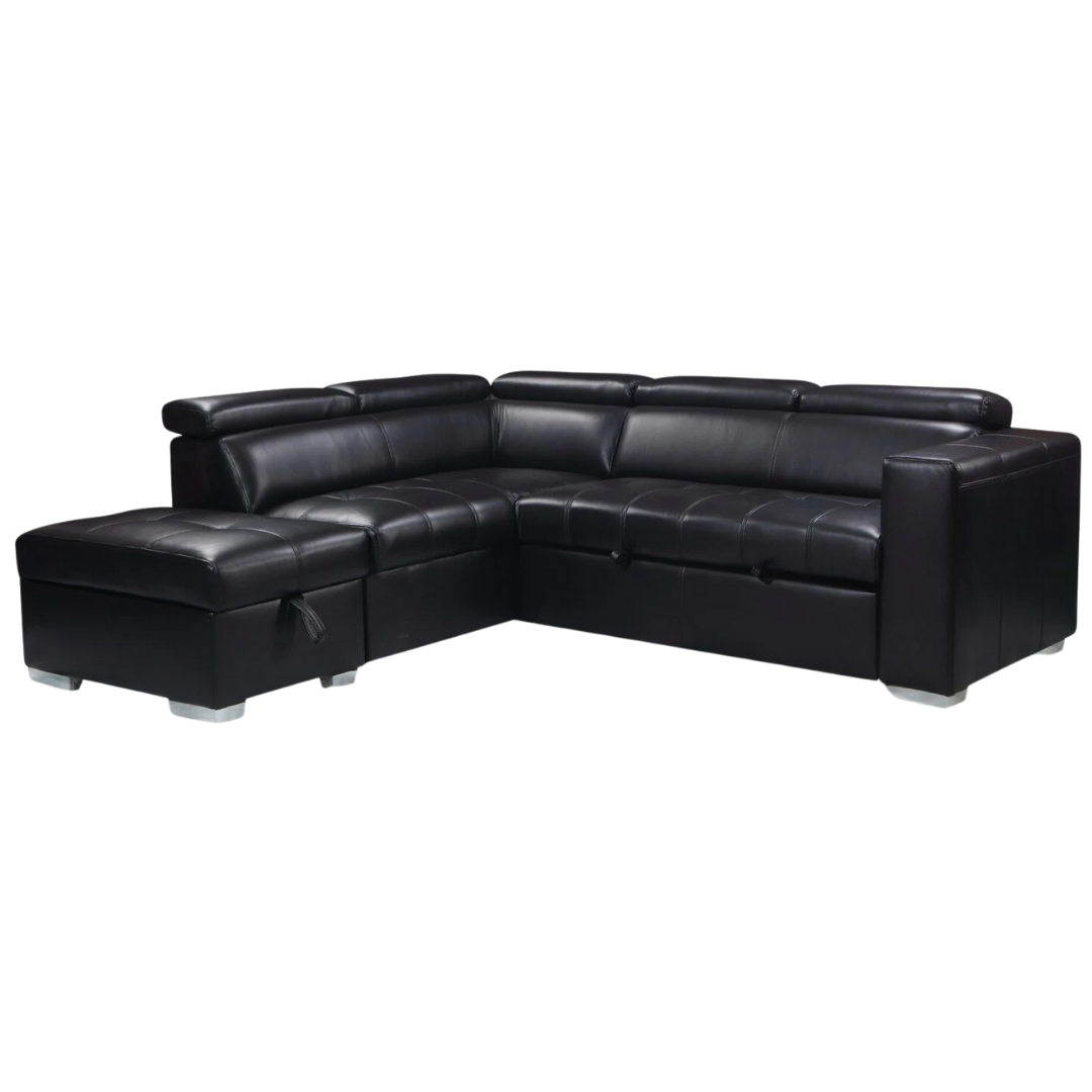 Fenrik – Canapé-lit sectionnel – Noir