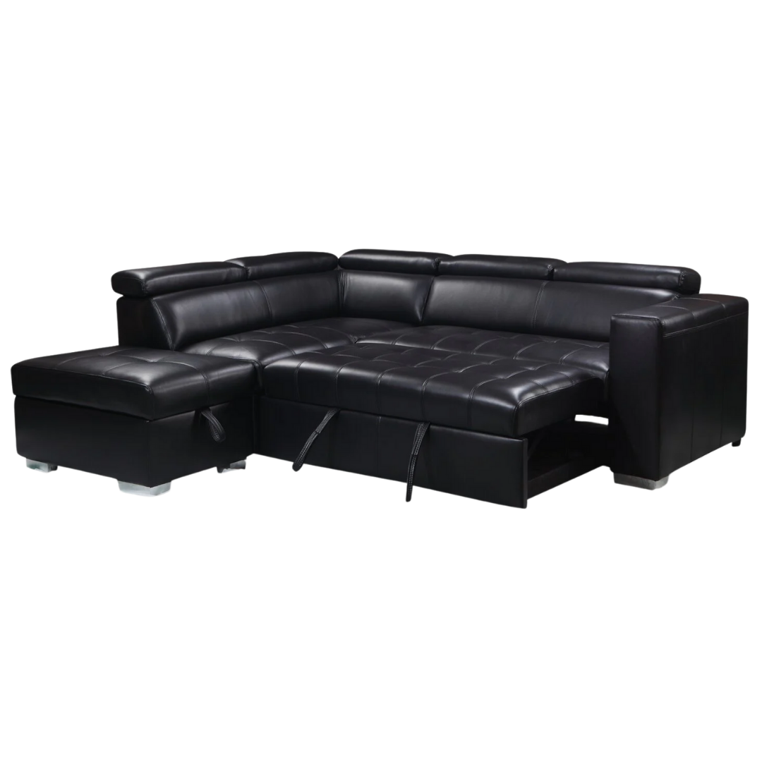 Fenrik – Canapé-lit sectionnel – Noir