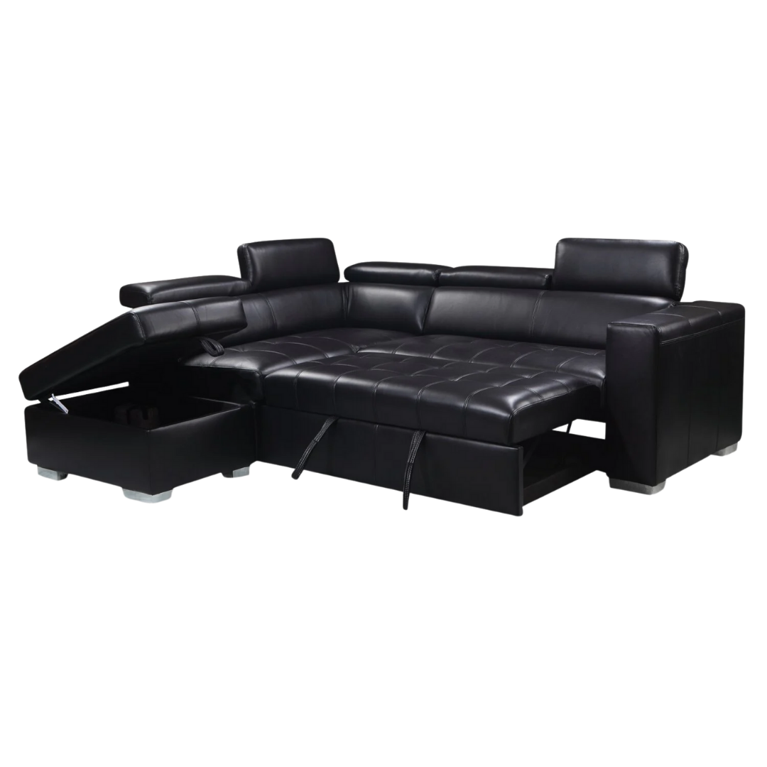 Fenrik – Canapé-lit sectionnel – Noir