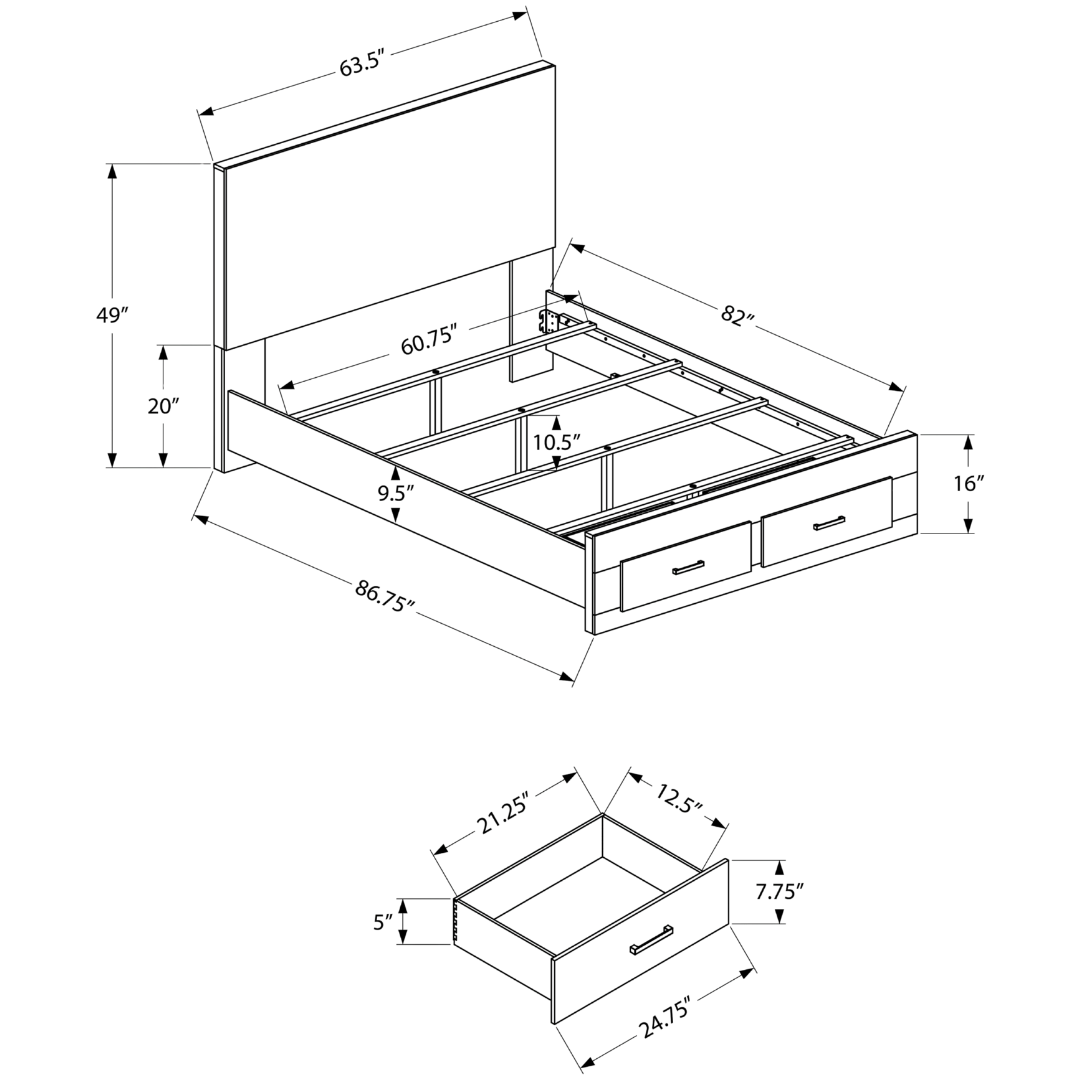 Ensemble de chambre à coucher Granver Storage – Grand lit
