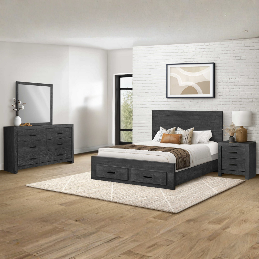 Ensemble de chambre à coucher Granver Storage – Grand lit