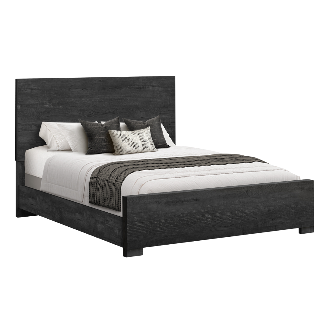 Ensemble chambre Granver 6 pièces gris graphite bois d'ingénierie grand lit queen – Bonito Montréal