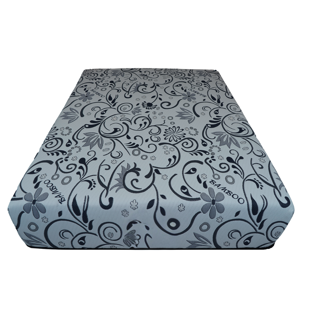 Matelas queen Flexora 12 po double fermeté mousse mémoire réversible blanc floral – Bonito Montréal