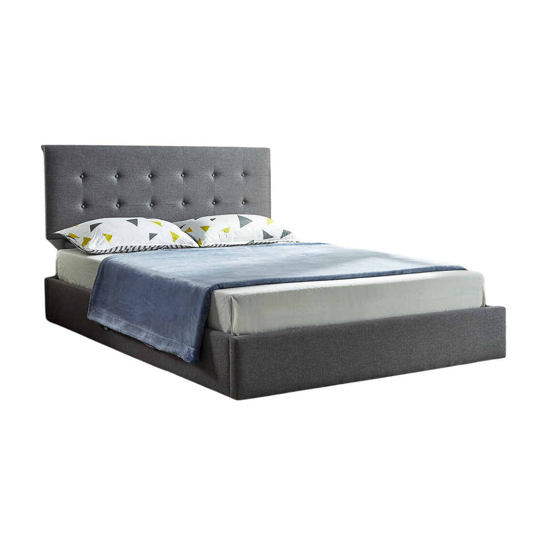 Hydrel – Lit Queen – Tissu (Gris)