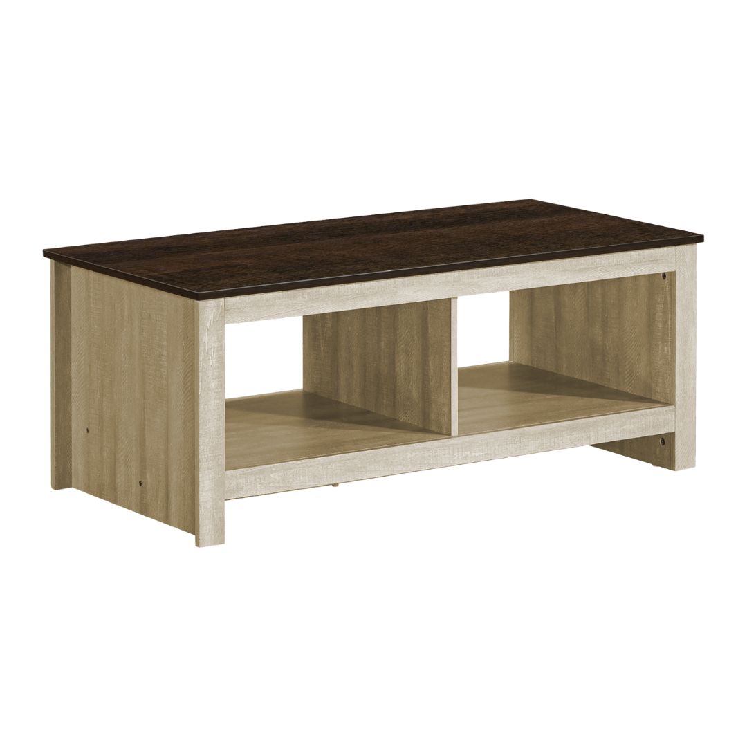 Kemar – Coffee Table – Beige & Dark Oak