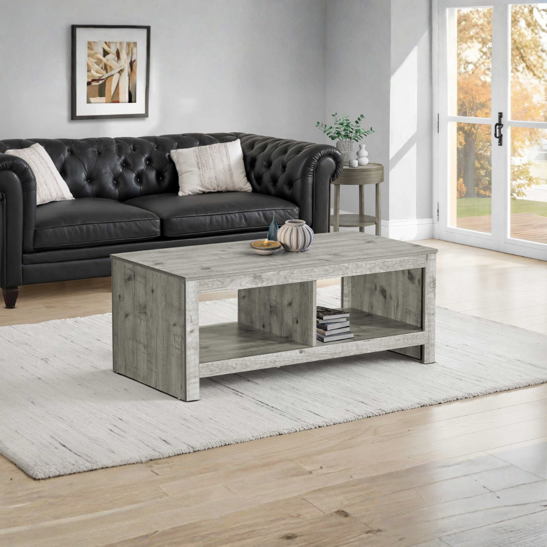 Kemar – Coffee Table – Grey Rustic Wood-Look