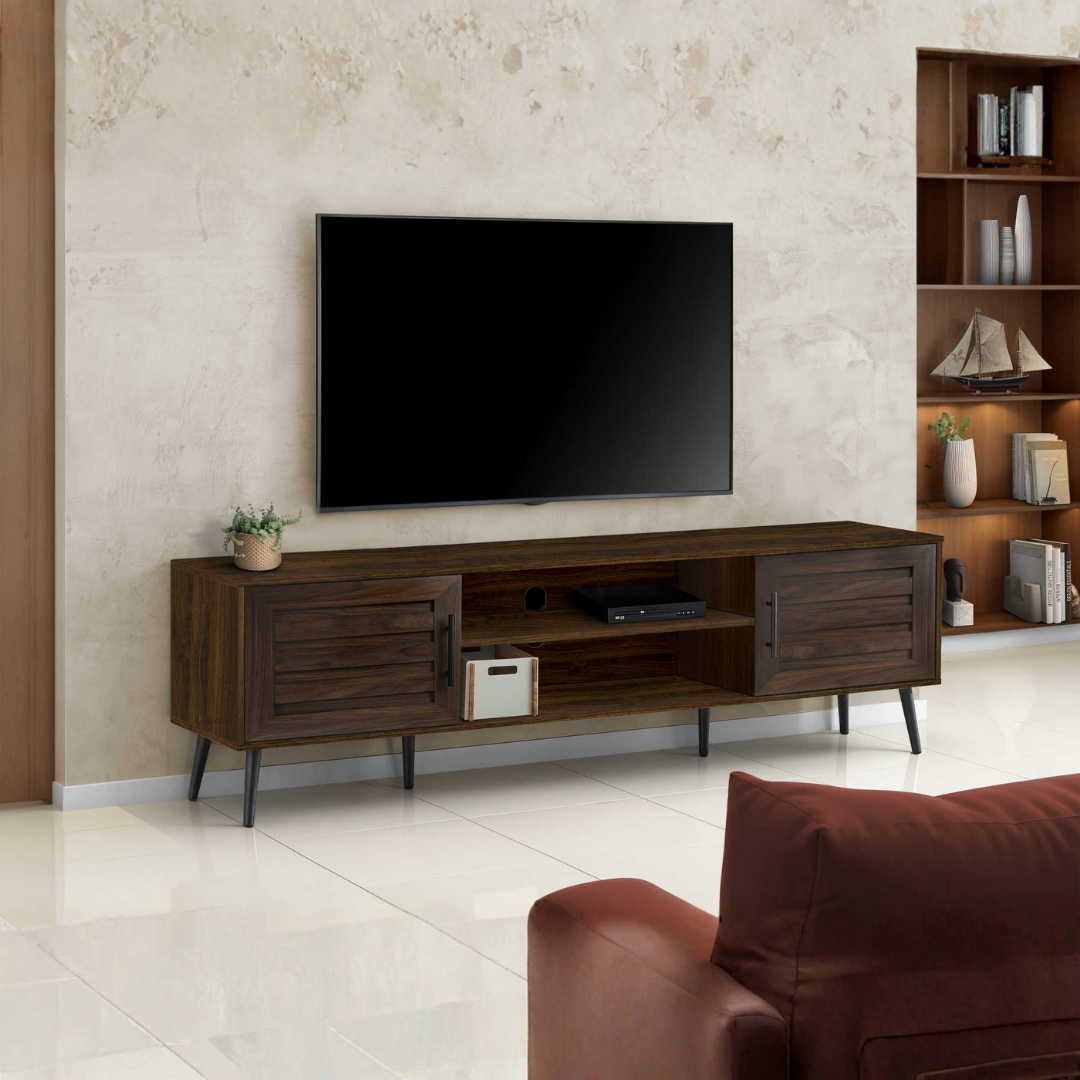 Meuble TV Sarvo – 72" – Marron – 2 portes