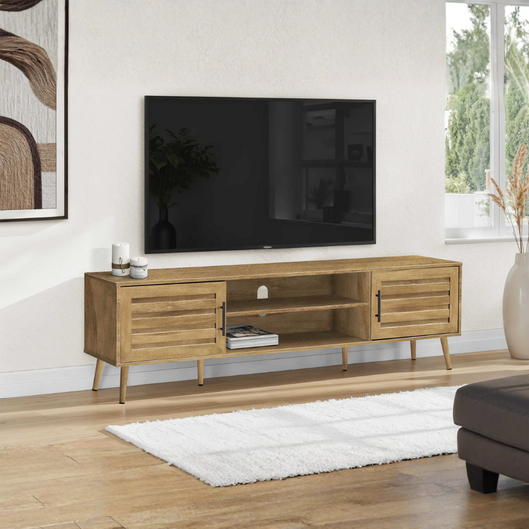 Meuble TV Sarvo – 72" – Noyer – 2 portes