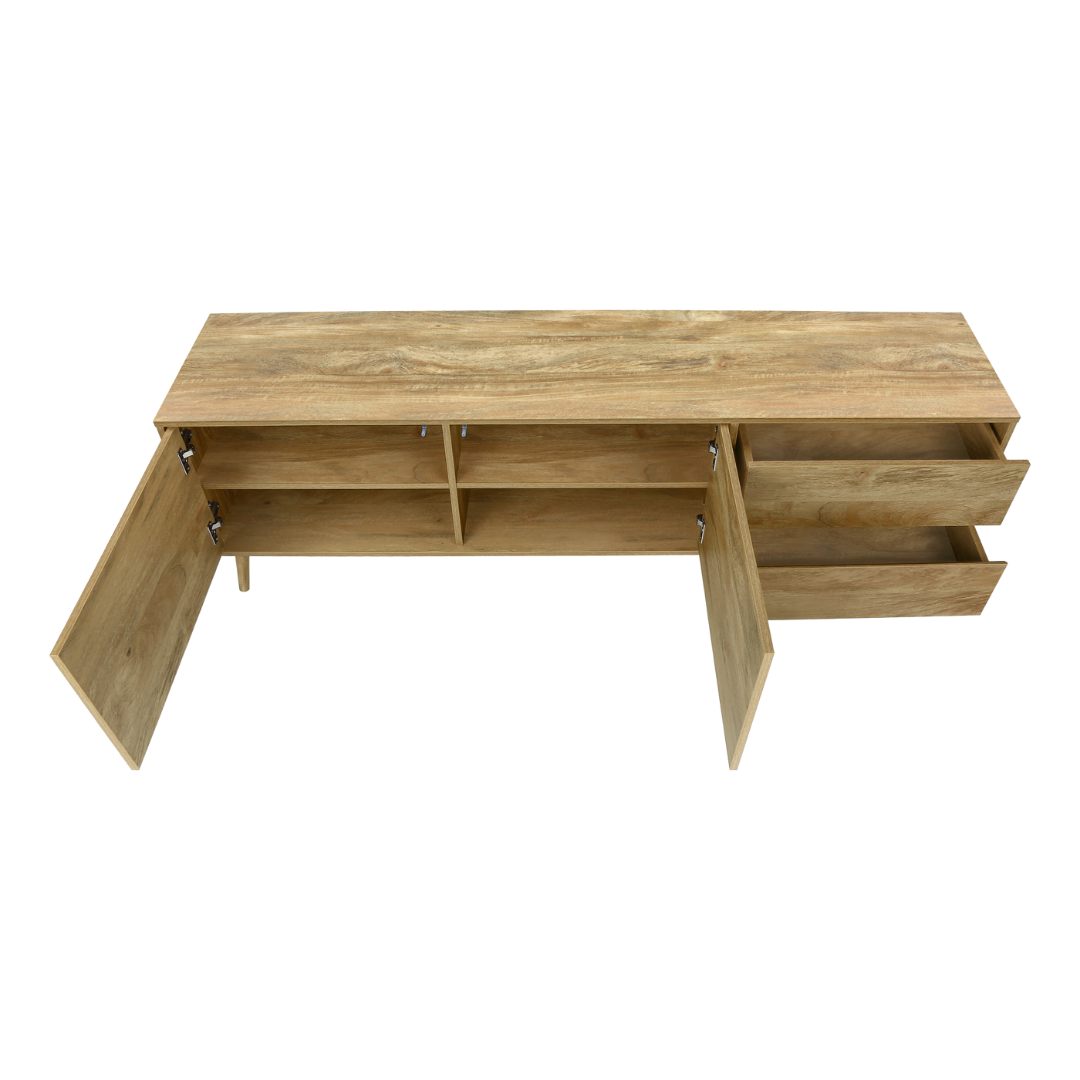 Belvir – 72" Mid-Century TV Stand – Walnut