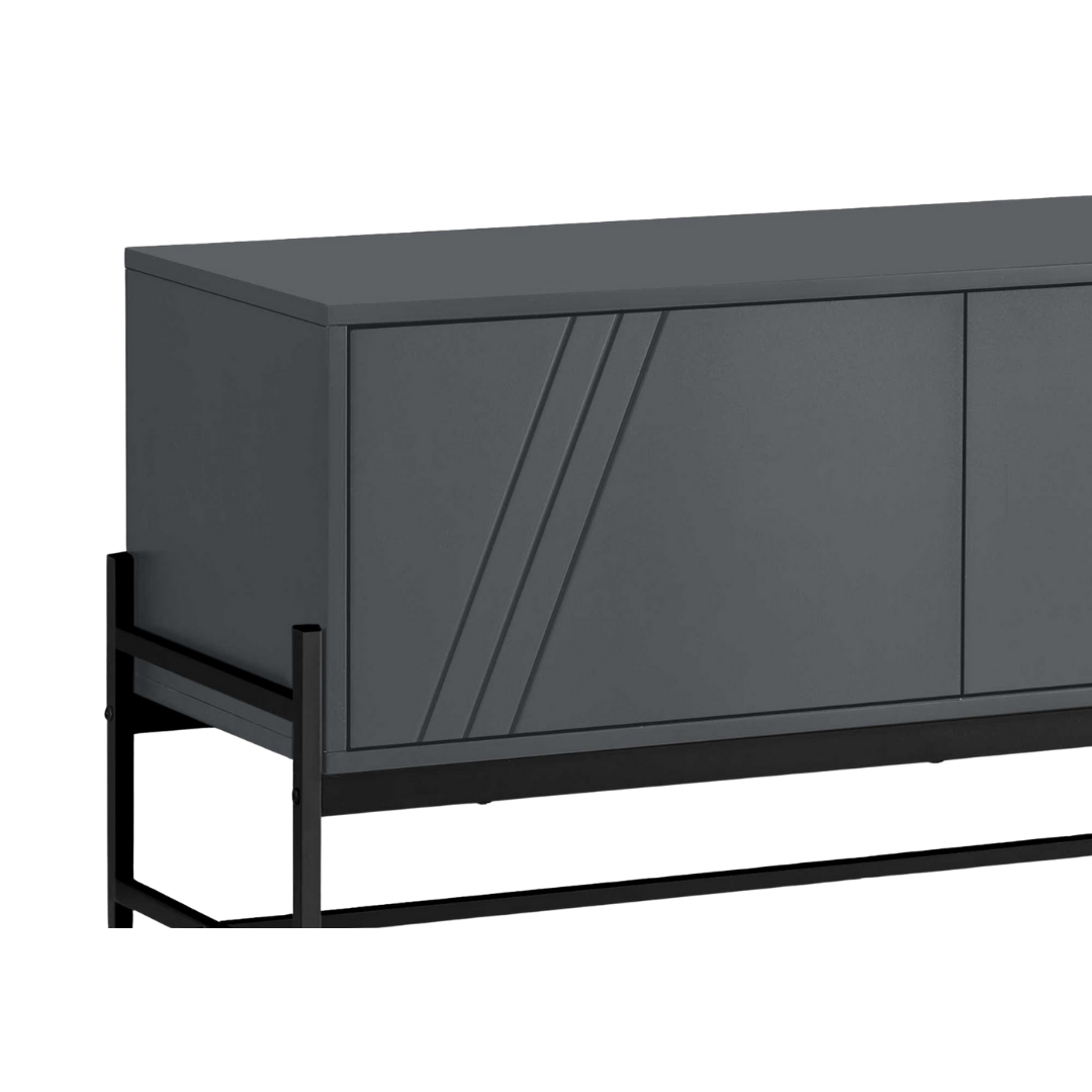 Melro – Grey TV Stand with Storage – 60"