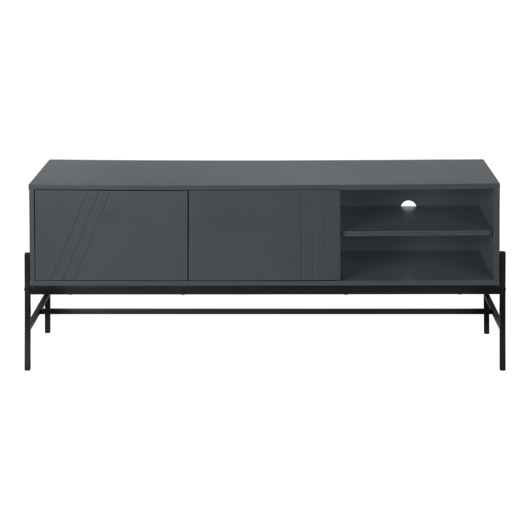 Melro – Grey TV Stand with Storage – 60"